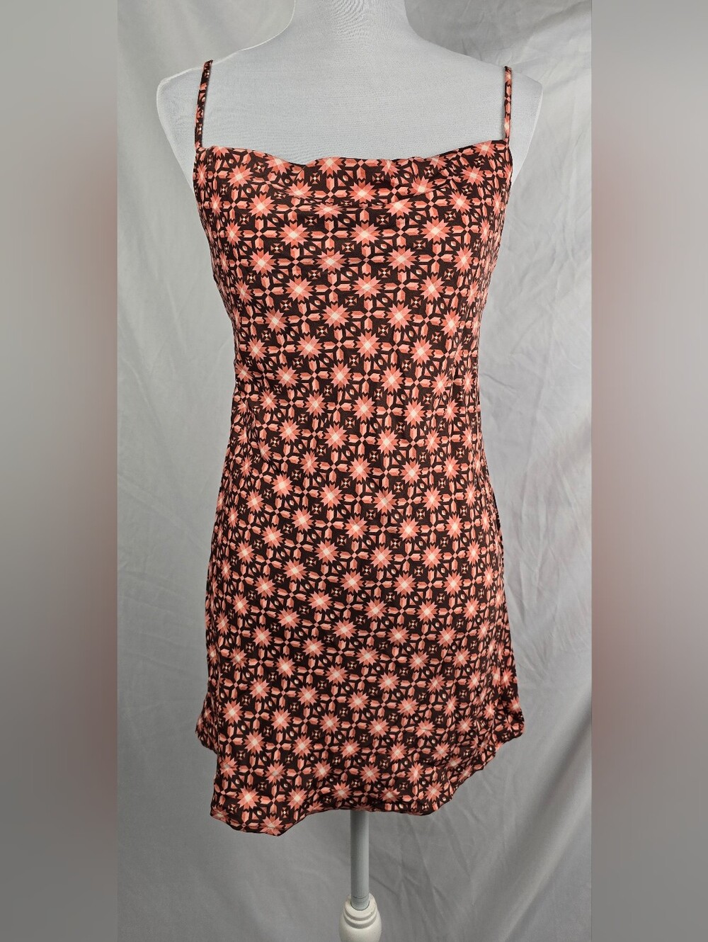 O'Neill Printed Geometric Bohemian Casual Short Slip Mini Dress sz XS NWT